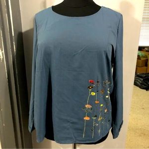 SHEIN Emery Rose Embroidered Look Top